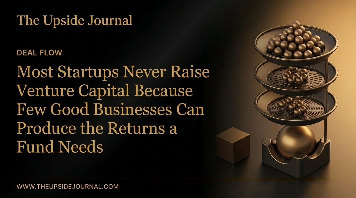 Most Startups Never Raise Venture Capital Because Few Good Businesses Can Produce the Returns a Fund Needs